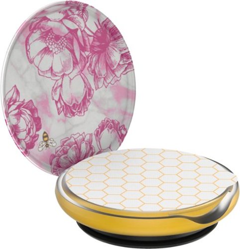 PopSockets PopGrip Lips X Burt's Bees for Most Cell Phones - Pink Peony Marble SHOP ONLINE