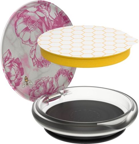 PopSockets PopGrip Lips X Burt's Bees for Most Cell Phones - Pink Peony Marble BUY ONLINE
