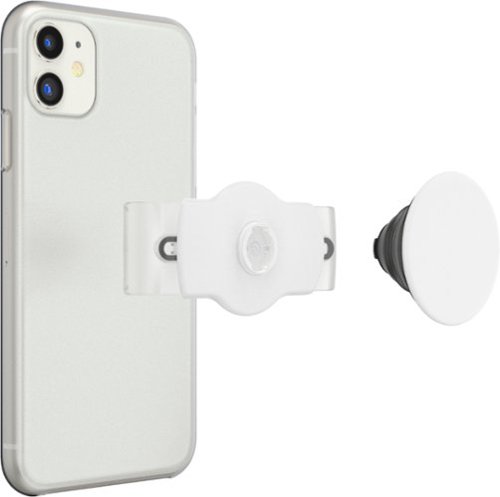 PopSockets PopGrip Slide Stretch Cell Phone Grip and Stand for Curved Edge Cell Phone Cases - White BUY IN MIDDLE EAST
