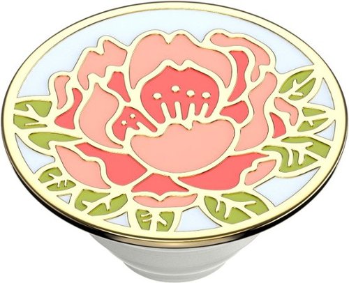 PopSockets PopGrip Premium Cell Phone Grip & Stand - Enamel Blooming Peony WORLDWIDE DELIVERY