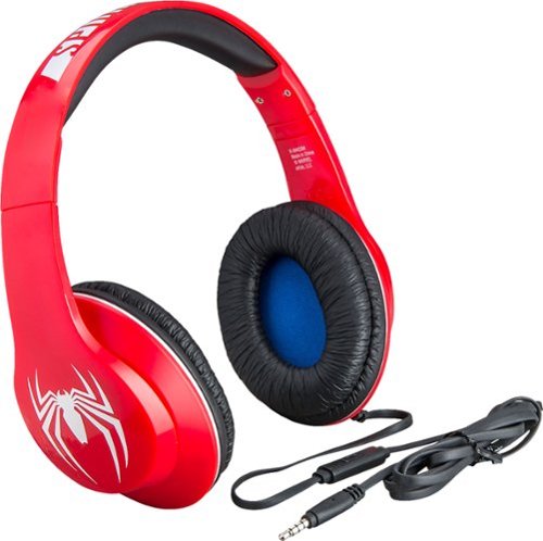 eKids - Spiderman Co Branded Headphone - red