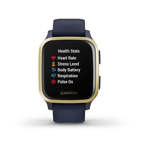 Garmin USA - Venu Sq Music Edition GPS Smartwatch 20mm Polymer - Navy