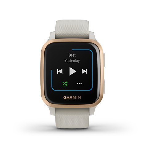 Garmin Venu Sq Music Edition GPS Smartwatch 33mm Fiber-Reinforced Polymer - Light Sand WORLDWIDE DELIVERY