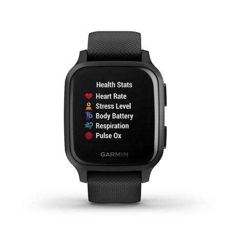 Garmin USA - Venu Sq Music Edition GPS Smartwatch 33mm Fiber-Reinforced Polymer - Black