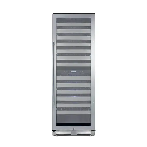 Front. Summit Appliance - LWC2Z195 Dual Zone Commercial Wine Cellar - Black.