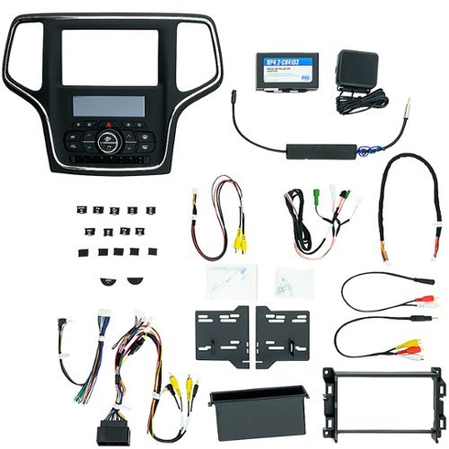 PAC - Integrated Radio Replacement Dash Kit with Climate and Steering Wheel Controls for Select Jeep Grand Cherokee Vehicles - Black