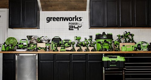 Greenworks - 24-Volt 110 MPH 450 CFM Cordless Handheld Blower (1 x 4.0Ah Battery and 1 x Charger) - Black/Green-Alt_View_Standard_21 
