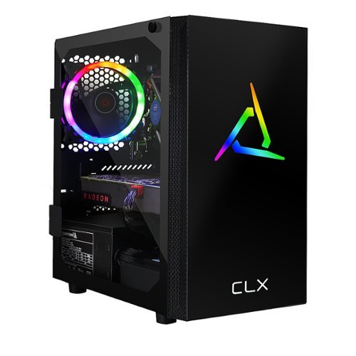 CLX - SET Gaming Desktop - Intel Core i7 9700F 3.00GHz - 16GB Memory - AMD Radeon RX 5700 XT 8GB - 480GB SSD + 2TB HDD - Black/RGB-Front_Standard 