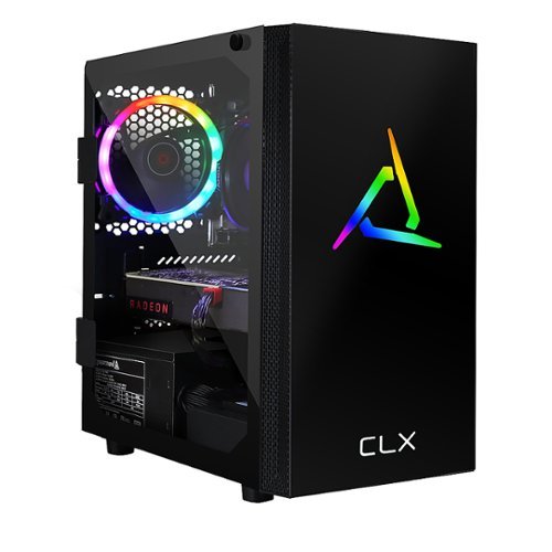 CLX - SET Gaming Desktop - AMD Ryzen 5 3600 - 8GB Memory - AMD Radeon RX 5500 XT - 480GB SSD - Black/RGB-Front_Standard 