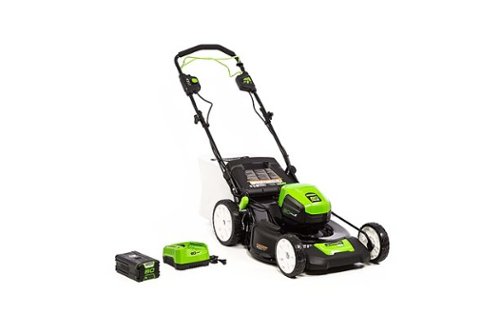 Greenworks - 21" Pro 80-Volt Self Propelled Cordless Walk Behind Lawn Mower (4.0Ah Battery and Charger Included) - Green