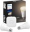 Philips - Hue Bluetooth A19 60W LED Bulbs 2 Pack Starter Kit - White-Front_Standard