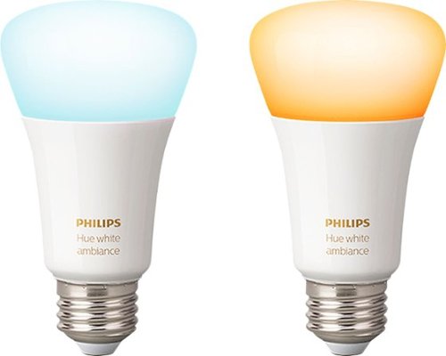 Philips - Hue White Ambiance A19 LED Bulbs Starter Kit - White