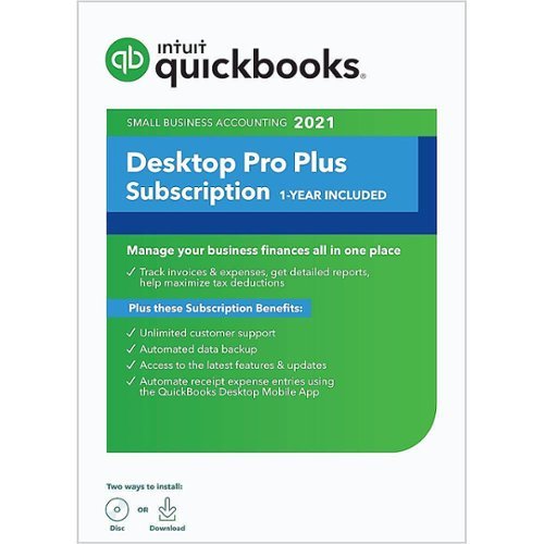 Intuit - QuickBooks Desktop Pro Plus 2021 (1-Year Subscription) - Windows