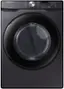 Front. Samsung - 7.5 Cu. Ft. Stackable Electric Dryer with Sensor Dry - Black Stainless Steel.