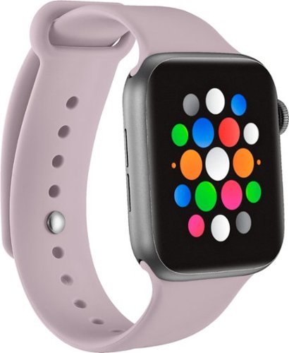 Modal™ - Silicone Watch Band for Apple Watch 42mm, 44mm, Apple Watch Series 7 45mm and Apple Watch Series 8 45mm - Soft pink