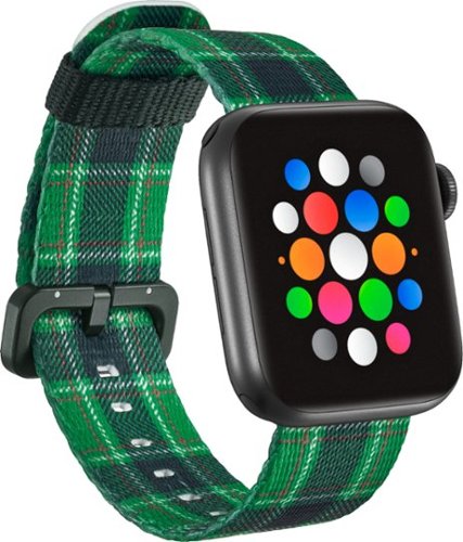 Modal™ - Woven Nylon Watch Band for Apple Watch 38mm, 40mm, 41mm and Apple Watch Series 8 41mm - Green Plaid