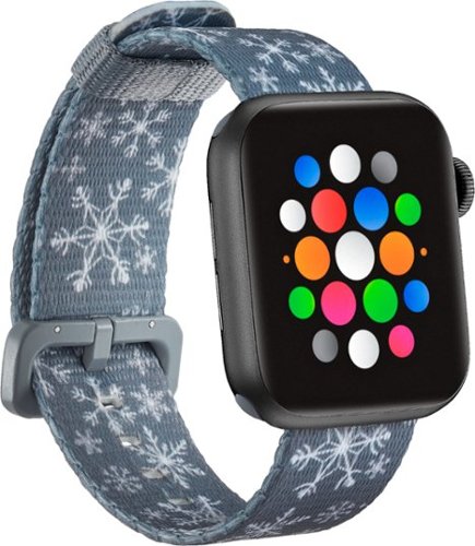 Modal™ - Woven Nylon Watch Band for Apple Watch 38mm, 40mm, 41mm and Apple Watch Series 8 41mm - Gray/Snowflakes