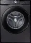 Front. Samsung - 4.5 Cu. Ft. High Efficiency Stackable Smart Front Load Washer with Vibration Reduction Technology+ - Black Stainless Steel.