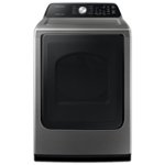 Samsung - 7.4 Cu. Ft. Electric Dryer with 10 Cycles and Sensor Dry - Platinum - Front_Standard