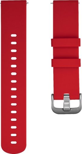 Modal™ - Silicone Watch Band for Samsung Galaxy Watch, Galaxy Watch3, Galaxy Watch4, Galaxy Active, and Galaxy Active 2 - Candy Apple Red