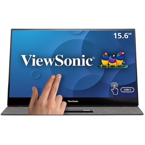 ViewSonic - TD1655 15.6" LCD FHD Touch Screen Monitor (USB-C, Mini HDMI) - Black