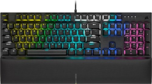CORSAIR - K60 RGB Pro SE Teclado para juegos lineal de viola cereza mecánica con cable de tamaño completo con teclas PBT de doble disparo