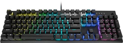 CORSAIR - K60 RGB Pro SE Teclado para juegos lineal de viola cereza mecánica con cable de tamaño completo con teclas PBT de doble disparo