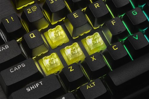 CORSAIR - K60 RGB Pro SE Teclado para juegos lineal de viola cereza mecánica con cable de tamaño completo con teclas PBT de doble disparo