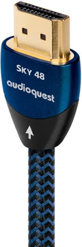 AudioQuest Sky 48 9.8' 4K-8K-10K 48Gbps In-Wall Rated HDMI Cable - Black with Blue Stripes BUY ONLINE