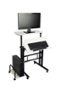 Mind Reader - 2 Tier Sit and Stand Desk - White and Black-Front_Standard