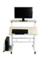 Mind Reader - 2 Tier Sit and Stand Desk XL - White-Front_Standard