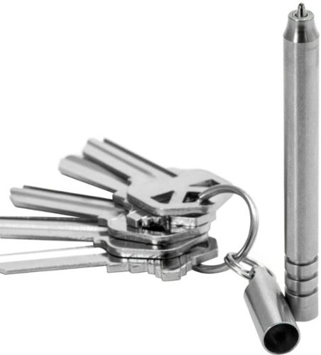 KeySmart - NanoPen Stainless Steel Keychain Pen - Silver