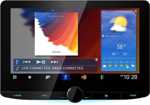 Kenwood - 10.1" - Wireless Android Auto and Wireless Apple CarPlay - Bluetooth - Digital Media Receiver - Black