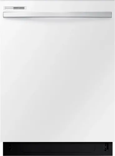 Front. Samsung - 24" Top Control Built-In Dishwasher - White.