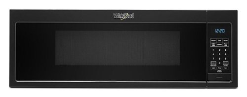 Whirlpool - 1.1 Cu. Ft. Low Profile Over-the-Range Microwave Hood with 2-Speed Vent - Black-Front_Standard 
