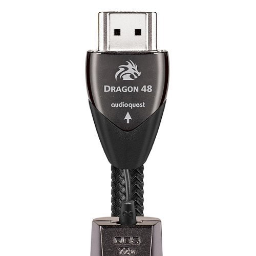 AudioQuest - Dragon 2.5' 4K-8K-10K 48Gbps HDMI Cable - Black/Gray