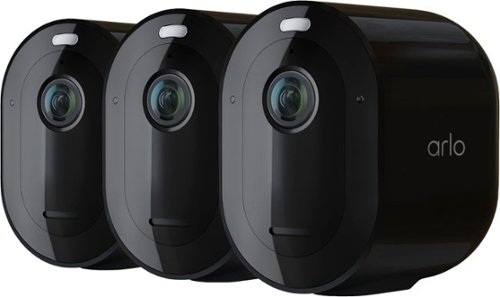 Image of Arlo - Pro 4 Spotlight Camera, 3 Pack - VMC4350B - Black