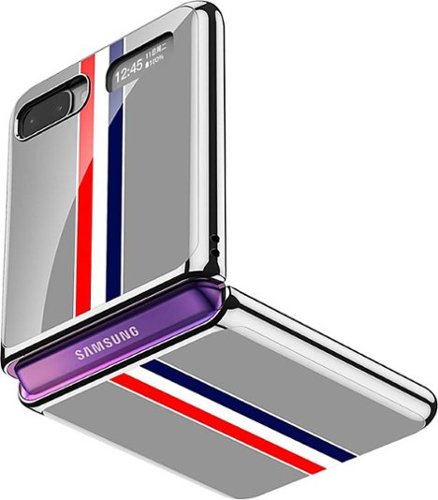 SaharaCase - Luxury Carrying Case for Samsung Galaxy Z Flip (2019) and Z Flip 5G (2020) - Silver/Chrome-Left_Standard 