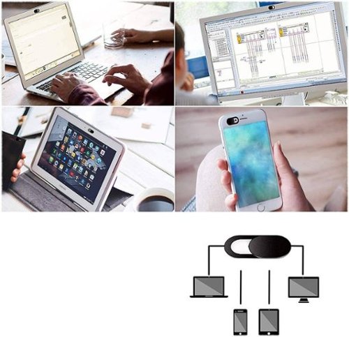 SaharaCase Anti-Spy Privacy Camera Cover (6-Pack) - Black WORLDWIDE DELIVERY