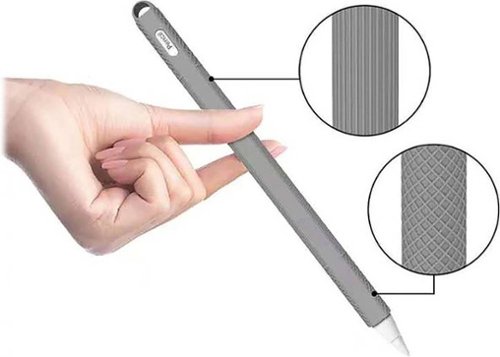 SaharaCase Silicone Grip Case for Apple Pencil (2nd Generation 2018) - Gray GLOBAL SHIPPING