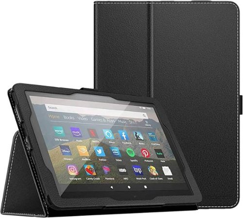 SaharaCase Folio Case for Amazon Kindle Fire HD 8 and Fire HD 8 Plus (2020-2024) - Black GLOBAL SHIPPING