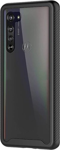 SaharaCase - Grip Series Carrying Case for Motorola Moto Edge 5G - Aqua/Clear