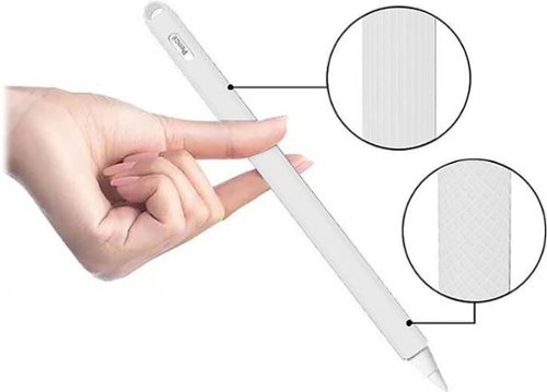 SaharaCase Silicone Grip Case for Apple Pencil (2nd Generation 2018) - White GLOBAL SHIPPING