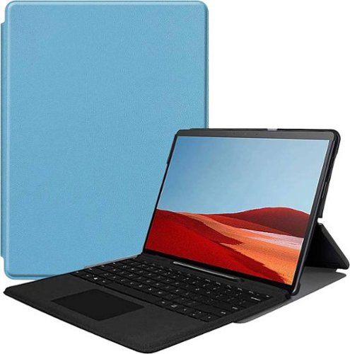 SaharaCase Folio Case for Microsoft Surface Pro X - Aqua GLOBAL SHIPPING