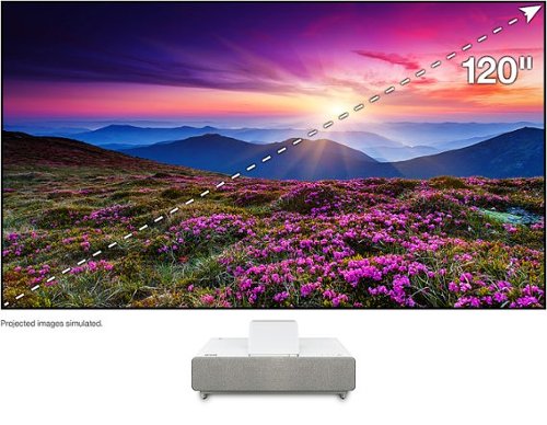 Epson - 120" EpiqVision Ultra LS500 4K via Upscaling PRO-UHD Short Throw Laser Projector with HDR (screen included) - White