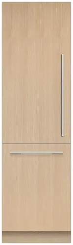 Front. Fisher & Paykel - 24in. 12.1 cu.ft. Bottom-Freezer Built-In Column Refrigerator with Stainless Interior and Internal Ice and Water - Custom Panel Ready.