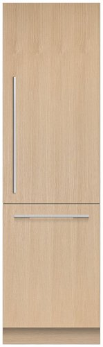 Fisher &amp; Paykel - 24in. 12.1 cu.ft. Bottom-Freezer Built-In Column Refrigerator with White Interior and Internal Water Dispenser - Custom Panel Ready