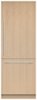 Fisher & Paykel - 30in. 12.1 cu.ft. Bottom-Freezer Built-In Column Refrigerator with White Interior and Internal Ice and Water - Custom Panel Ready-Front_Standard