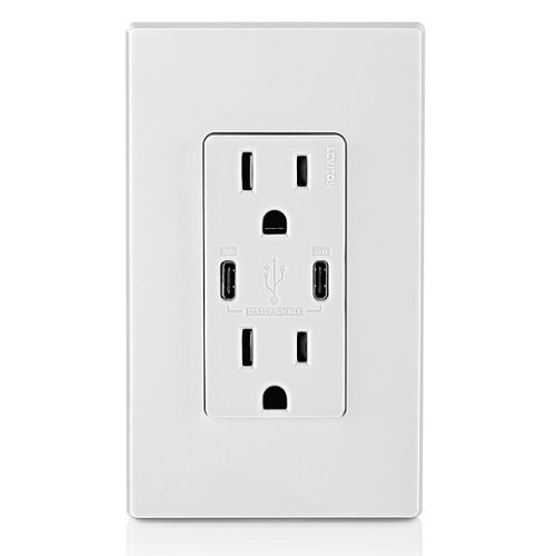 Image of Leviton - 6A/30WT USB DUAL WALL CHARGER - White