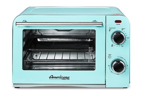 Americana - 4-slice Retro Toaster Oven Blue - blue